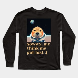 Doggy Got Lost In Space Long Sleeve T-Shirt